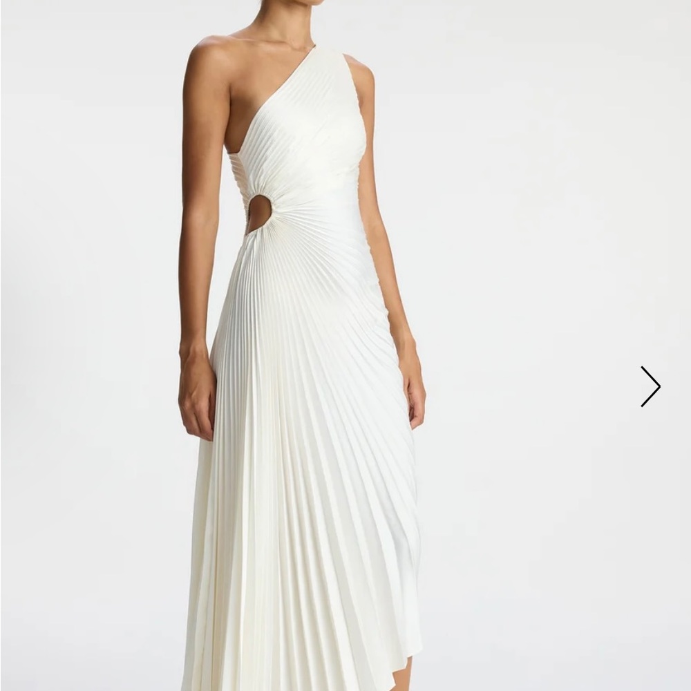 A.L.C. Delfina Satin Pleated Dress